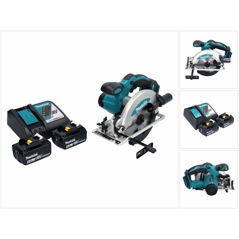 Makita Sierra circular sin cable dss 610 rg 18 v 165 mm + 2x batería 6,0 Ah + cargador