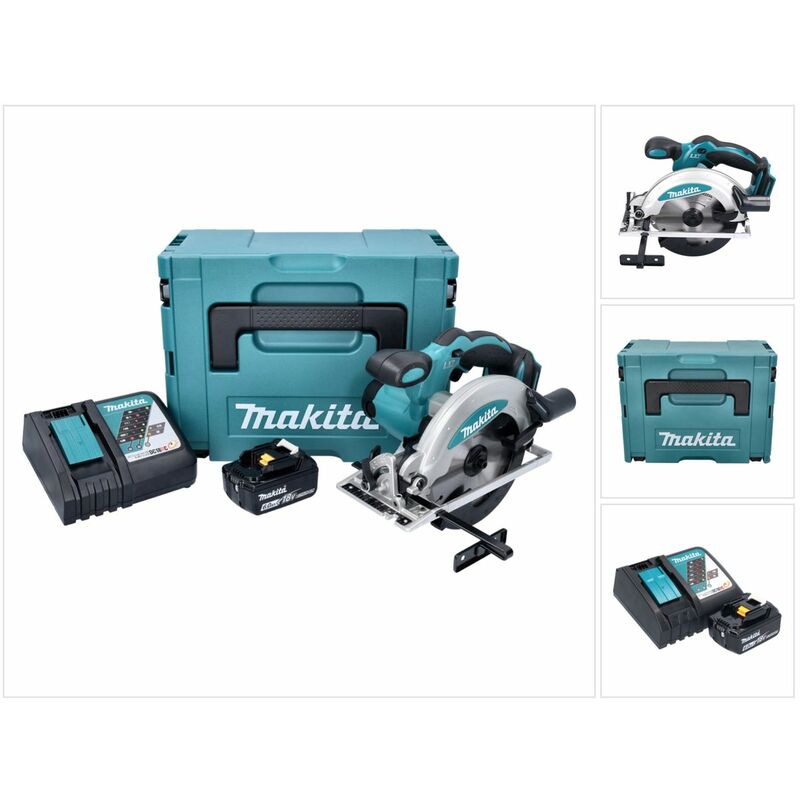 Makita Sierra circular sin cable dss 610 RG1J 18 v 165 mm + 1x batería 6,0 Ah + cargador + Makpac