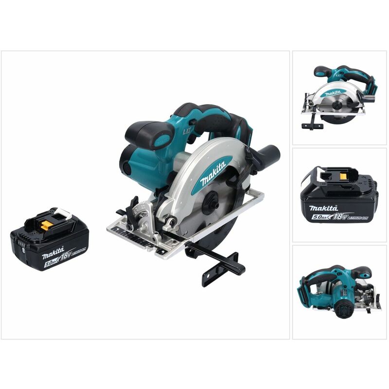 Makita Dss 610 T1 Sierra circular 18 v 165 mm + 1x batería 5.0 Ah - sin cargador -