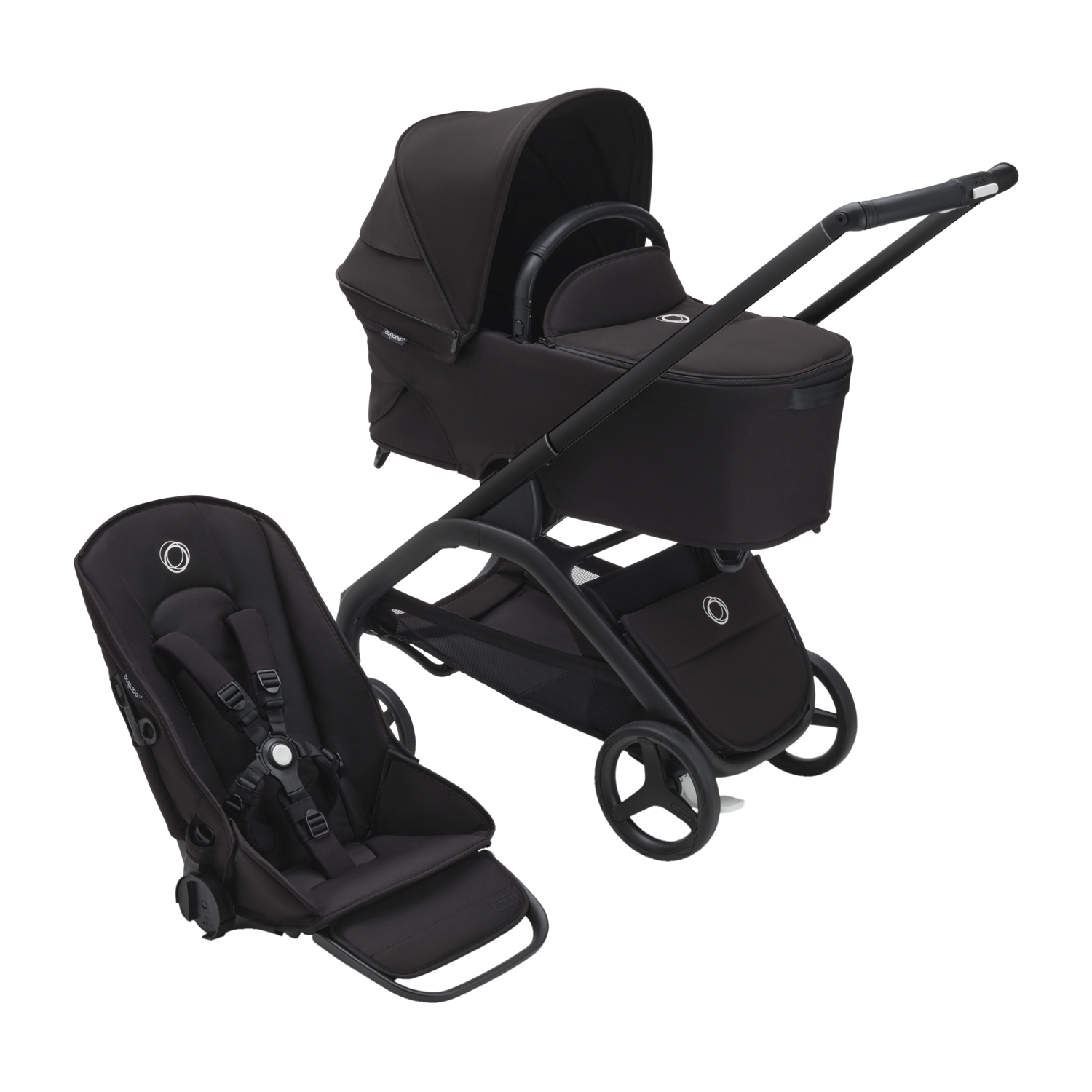 Bugaboo Dragonfly Kinderwagen 2-in-1 - Black / Midnight Black - Zwart