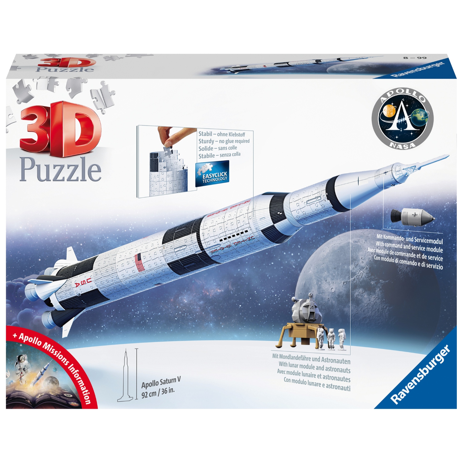 Top1Toys Ravensburger puzzel 3D Apollo Saturn V raket