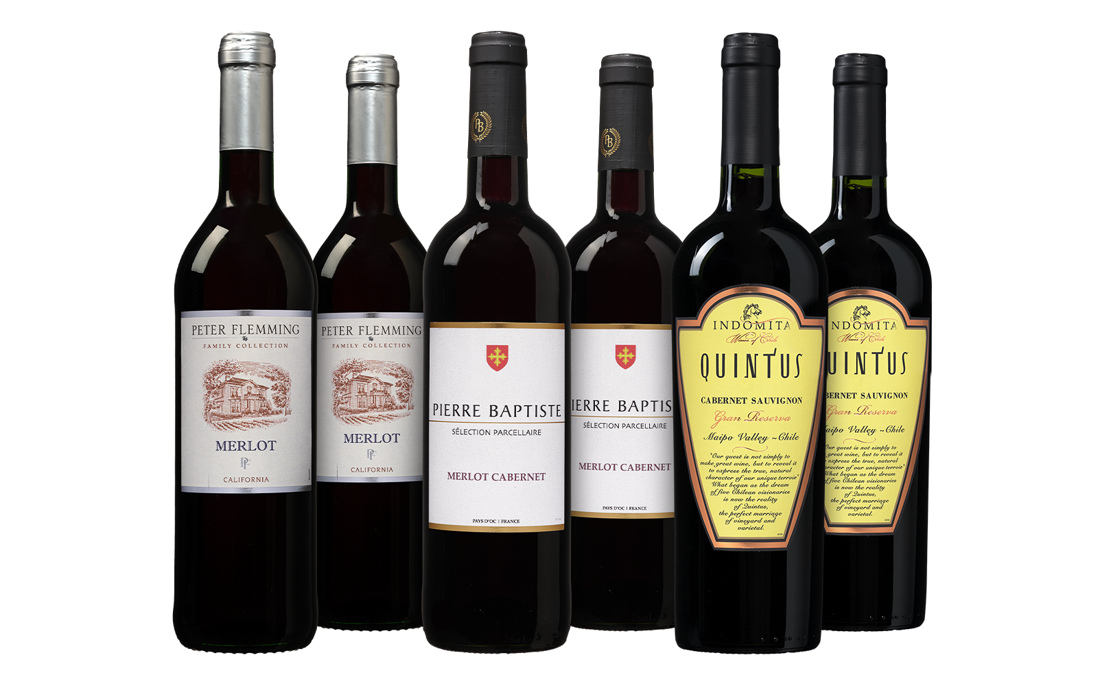 Wijnvoordeel Wijnpakket Merlot & Cabernet Sauvignon - Rood
