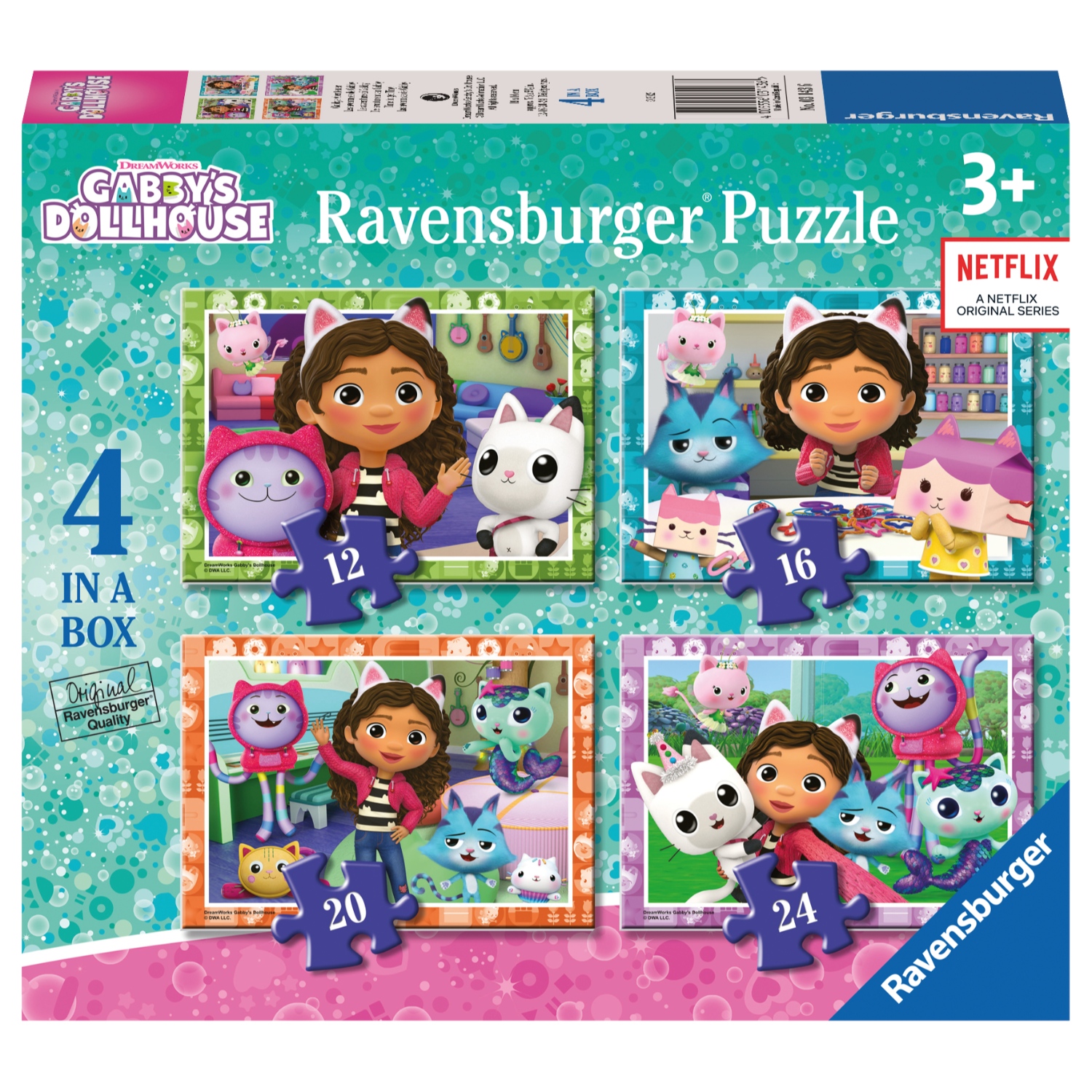 Top1Toys Ravensburger Gabby's Dollhouse puzzel 12-16-20-24 stukjes