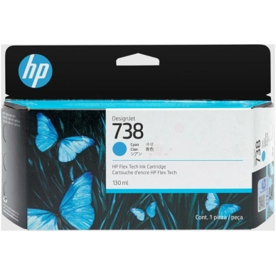 HP HP 738 Inktcartridge cyaan 498N5A Replace: N/A