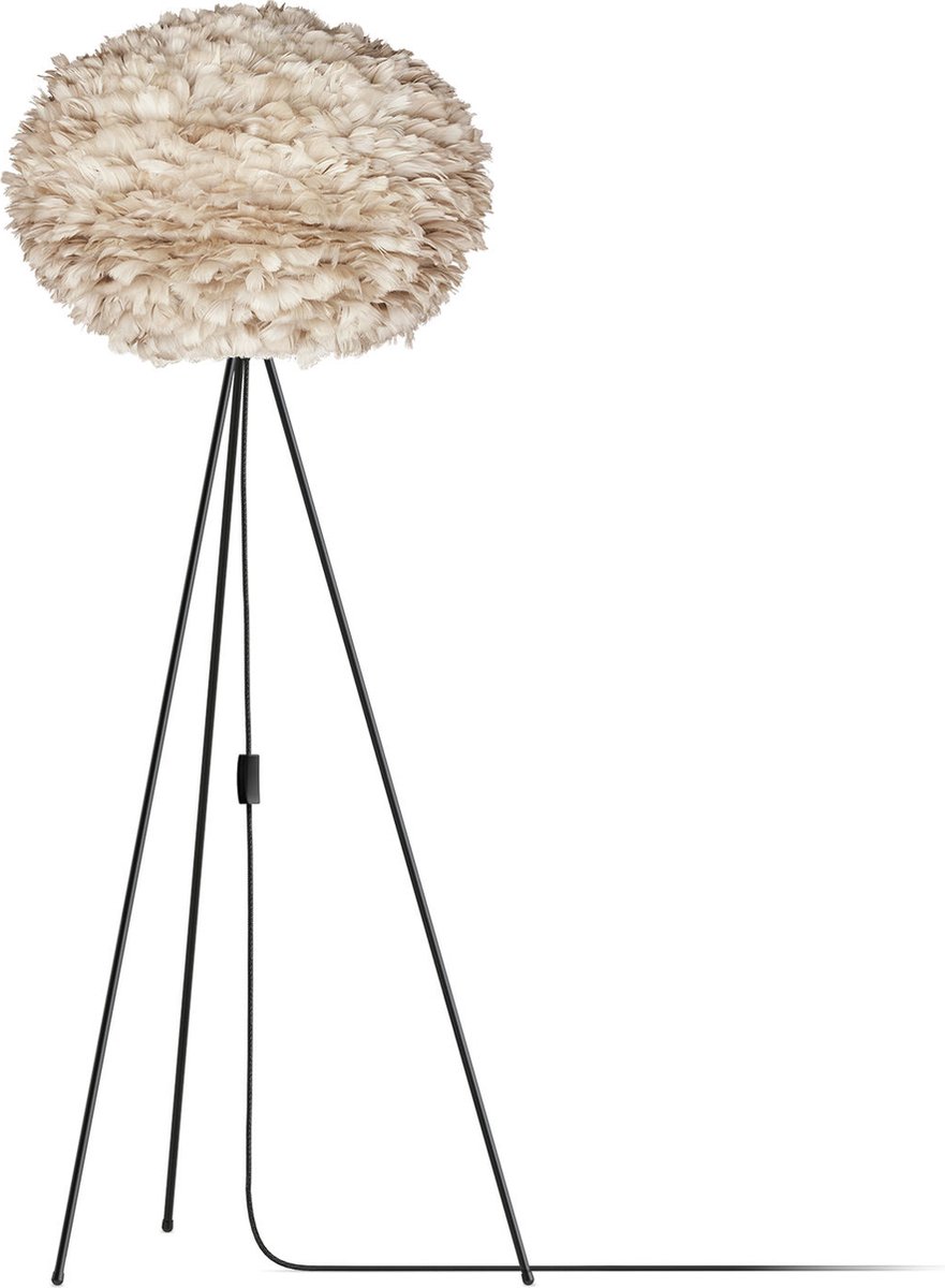 Umage Eos Large vloerlamp light brown - met tripod zwart - Ø 65 cm - Marron