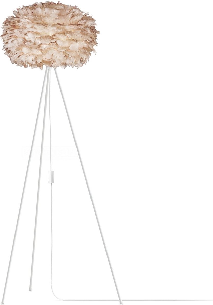 Umage Eos Large vloerlamp light brown - met tripod wit - Ø 65 cm - Bruin
