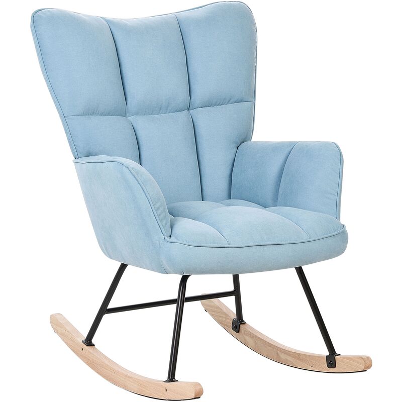 Beliani - OULU - Schommelstoel Polyester - Blauw