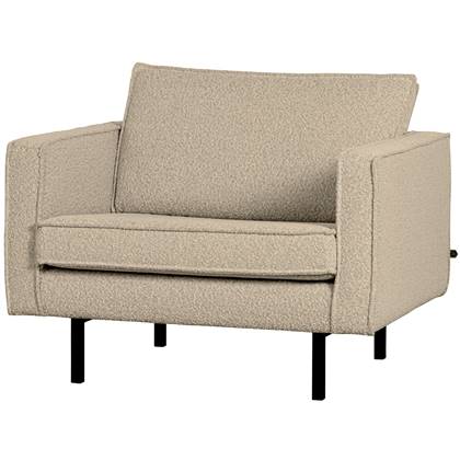 BePureHome Fauteuil Rodeo - Bouclé 85x105x86 - Beige