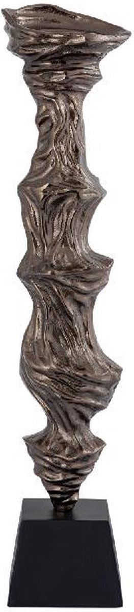 PTMD Kandelaar Fleure - 17x15x77 cm - Aluminium - Messing