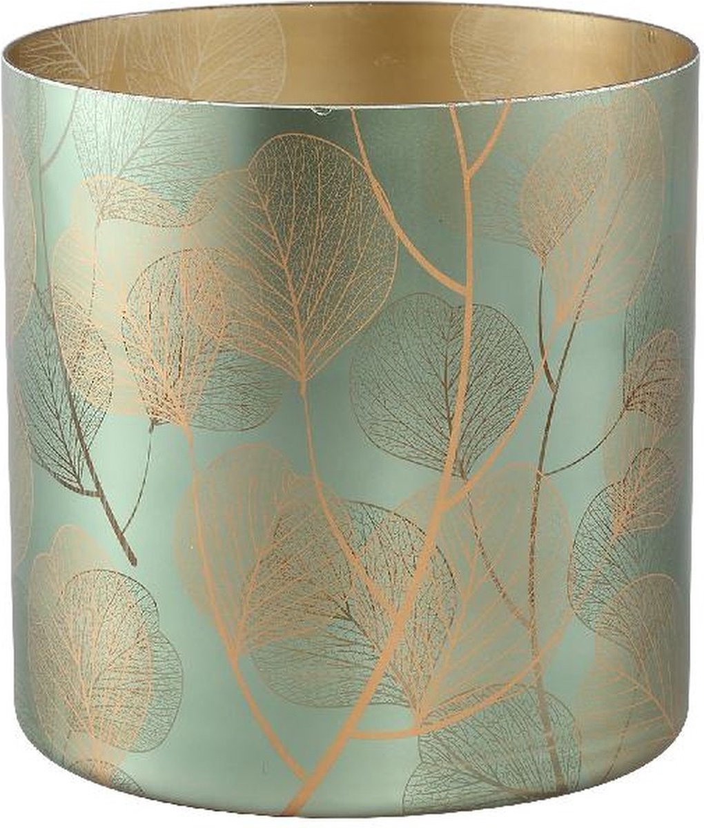 PTMD Windlicht Iffy - 20x20x20 cm - Glas - Goud