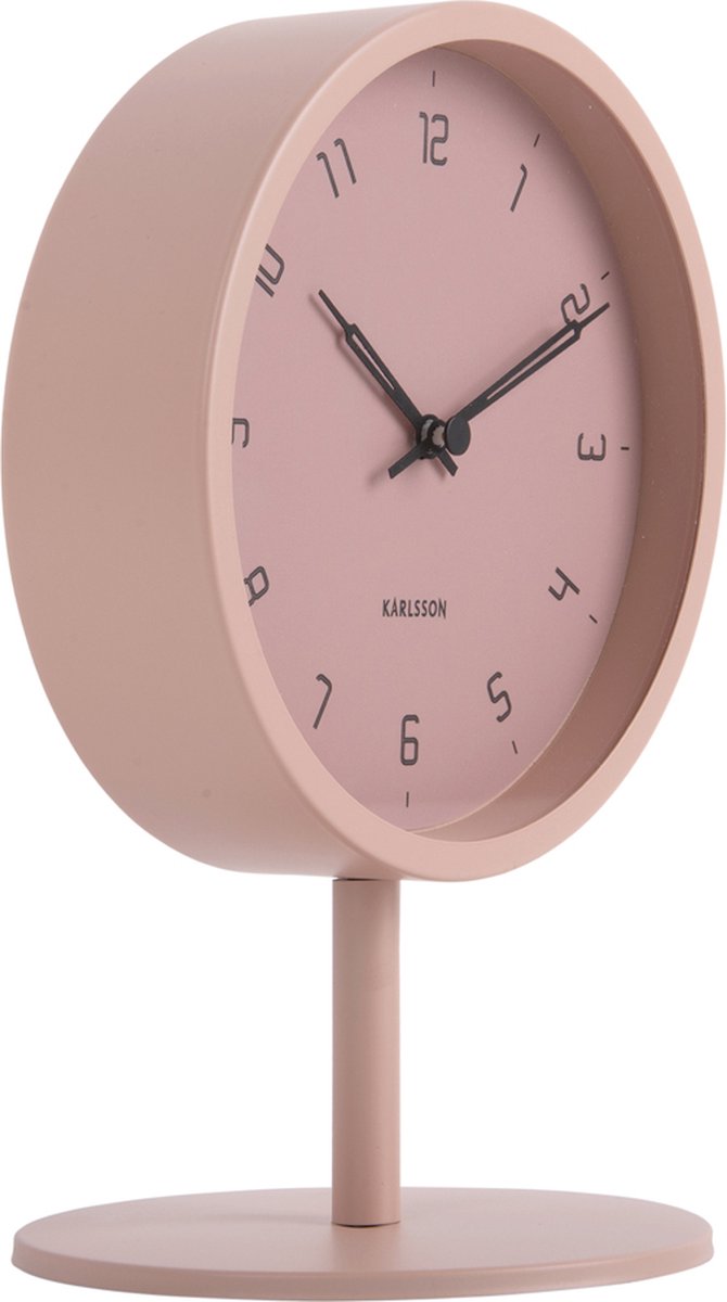 Karlsson - Table Clock Stark - Roze