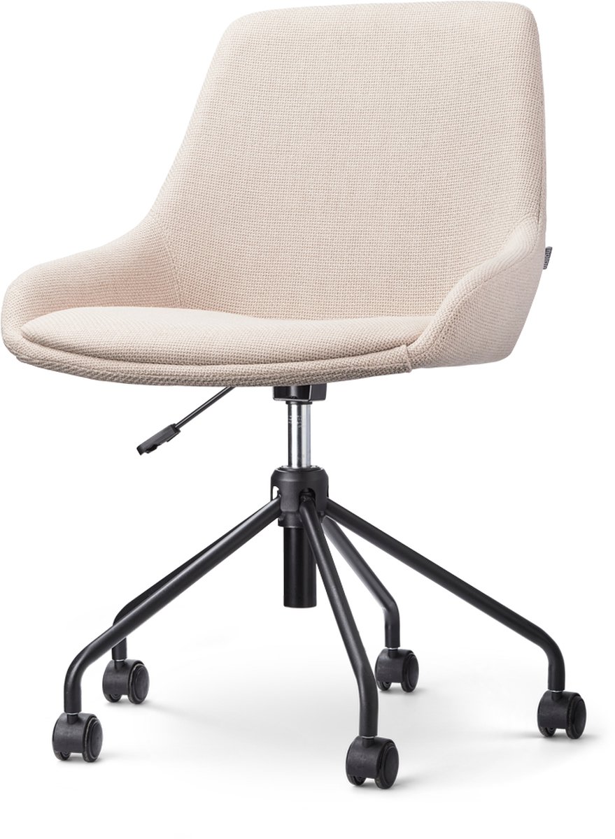 Nolon Nout-Isa Bureaustoel - Stof - Zwart Onderstel - Beige