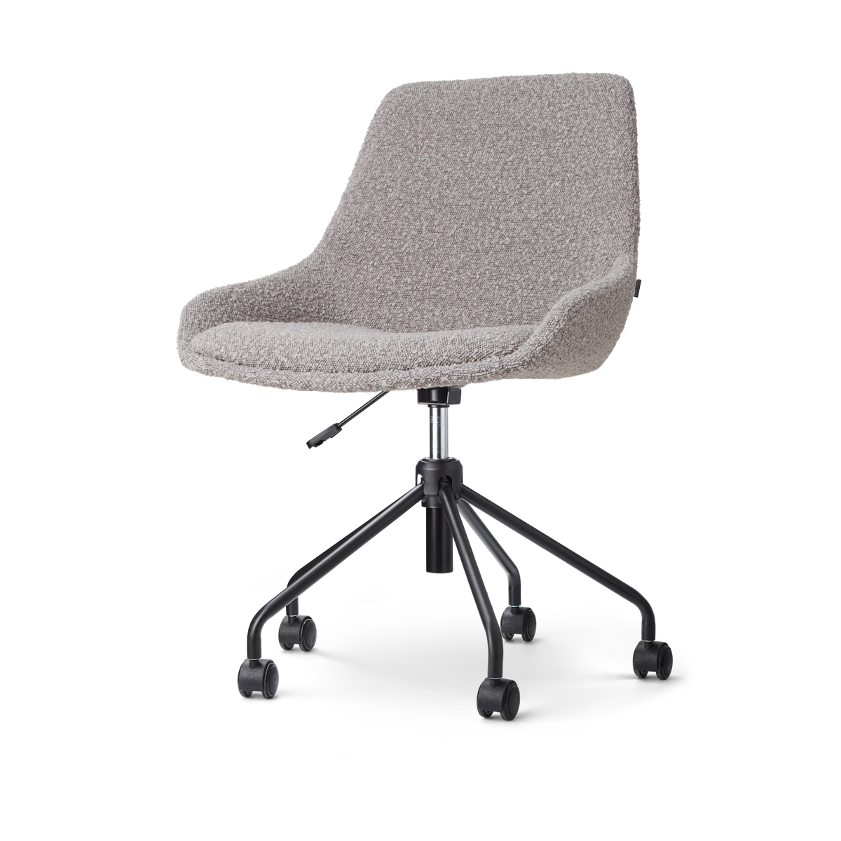 Nolon Nout-Isa Bureaustoel Bouclé Taupe - Stof - Zwart Onderstel