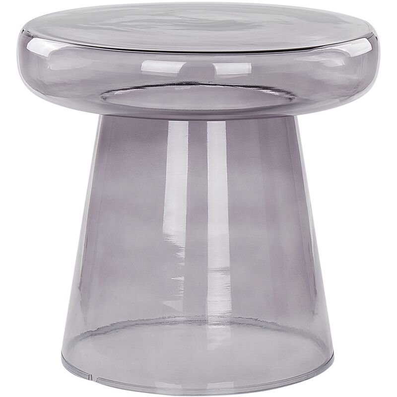 Beliani - CALDERA - Bijzettafel Glas - Gris