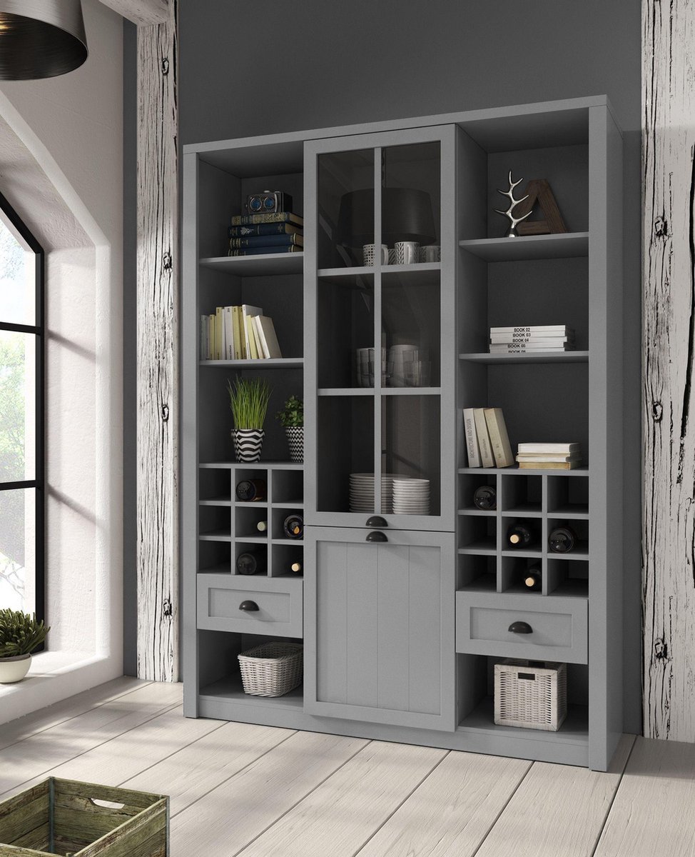 Meubella Buffetkast Parello 9 140 cm - Grijs