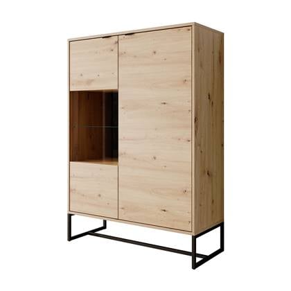 Meubella Vitrinekast Amore - Eiken - 93 cm - Bruin