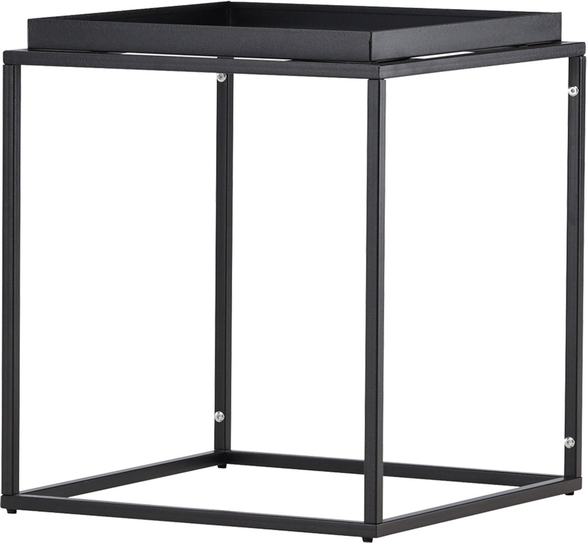 Nest living Ferre metalen bijzettafel - 45 x 45 cm - Zwart