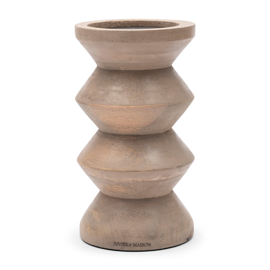 Rivièra Maison Riviera Maison Kandelaar Bruin - Totem - Mangohout (ØxH) 12.5x23 - Beige