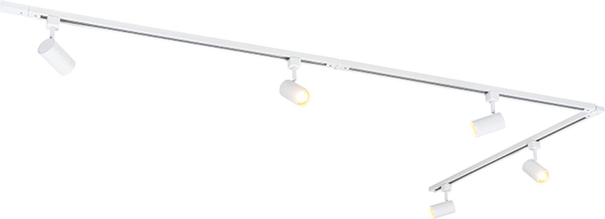 QAZQA Modern 1-fase railsysteem met 5 spots wit - Iconic Jeana