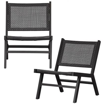 Woood Puk Tuinfauteuil - Aluminium 72x57x78 - Zwart