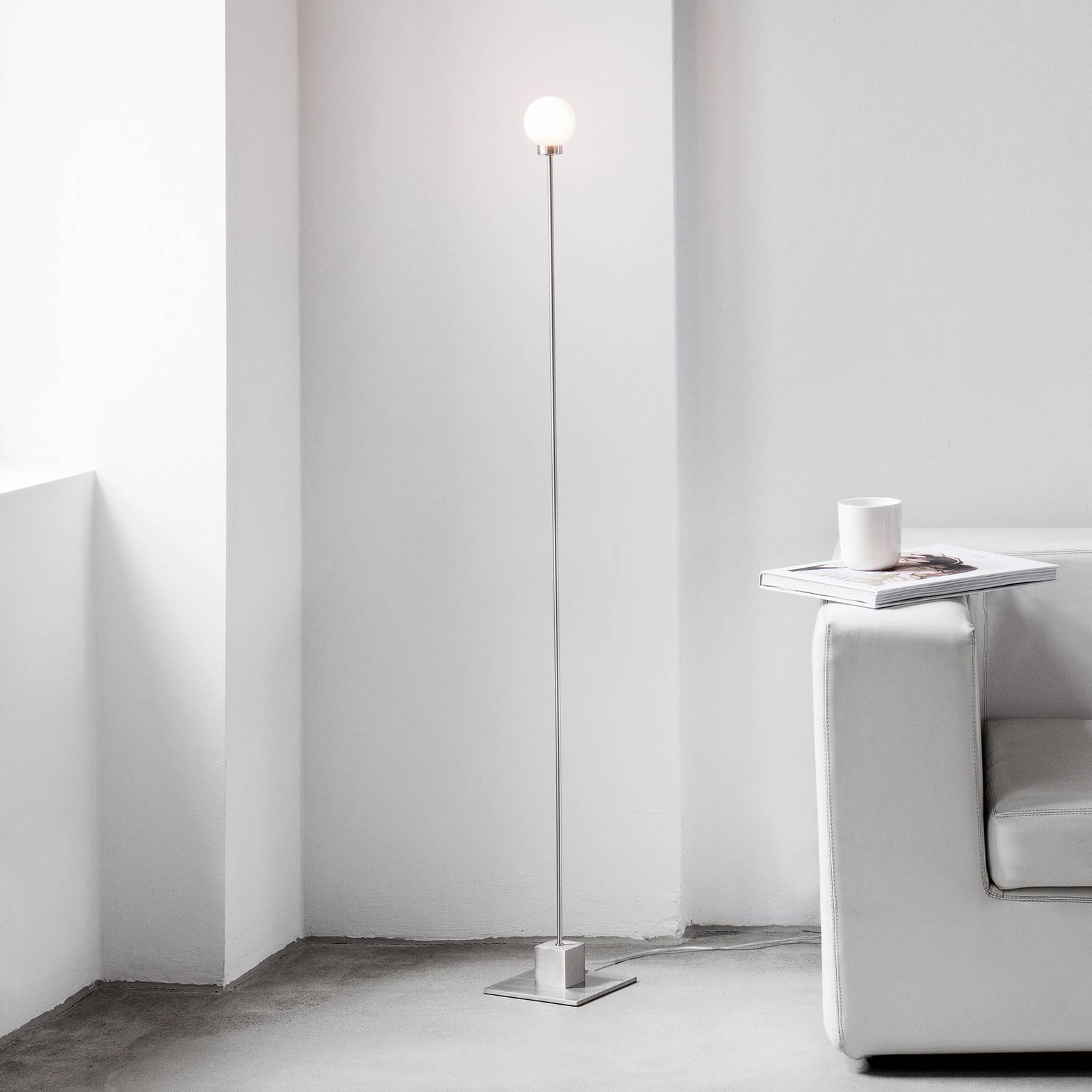 Northern Snowball vloerlamp staal - Argent