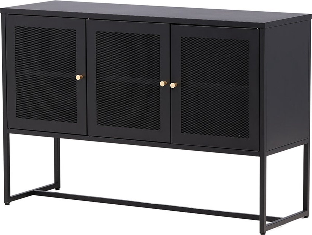 Nest living Sita metalen dressoir - 120 x 80 cm - Zwart