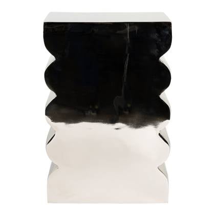 Zuiver Curves Kruk H 45 cm - Shiny - Argent