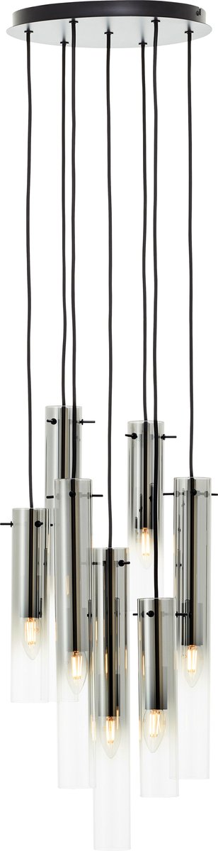 Brilliant Leuchten Brilliant Glasini Hanglamp 7-lichts/Gerookt Glas - Zwart