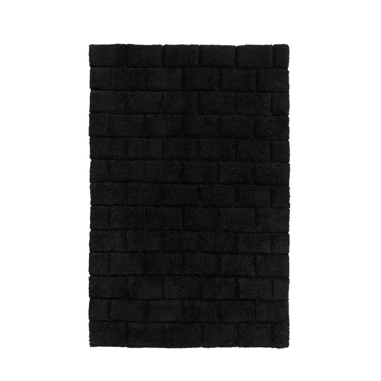 Seahorse Metro badmat - 60 x 90 cm - Black - Zwart