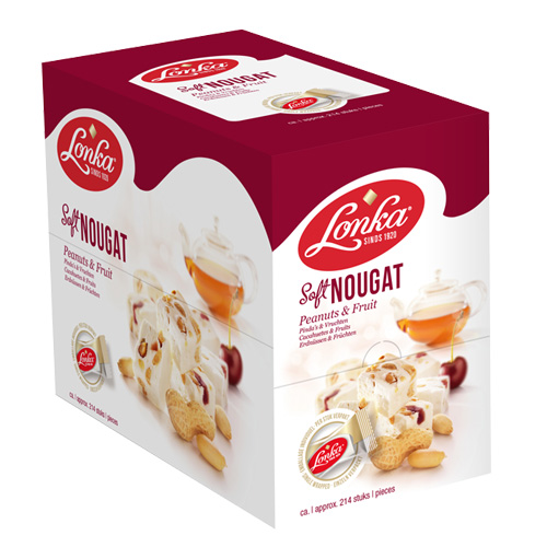 Lonka - Soft Nougat Pinda&apos;s & Vruchten (individueel verpakt) - 214 stuks