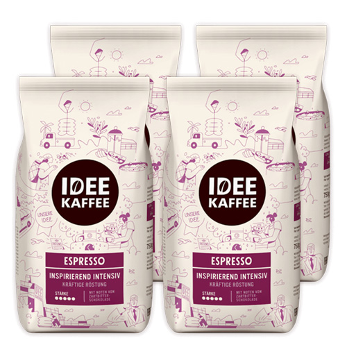 Idee Kaffee - Espresso Bonen - 4x 750g