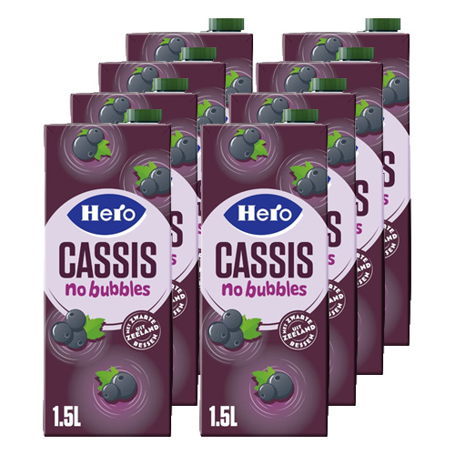 Hero - Cassis No Bubbles - 8x 1,5ltr