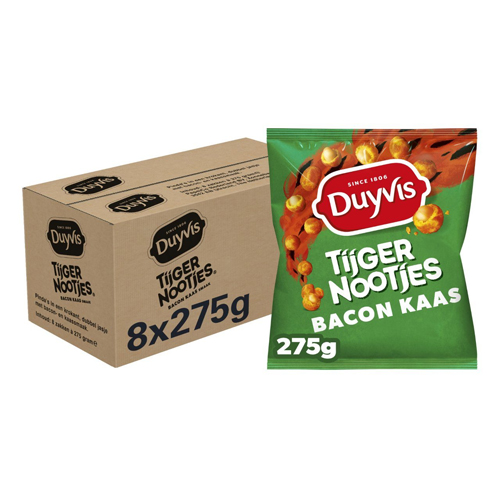 Duyvis - Tijgernootjes Bacon Kaas - 8x 275g