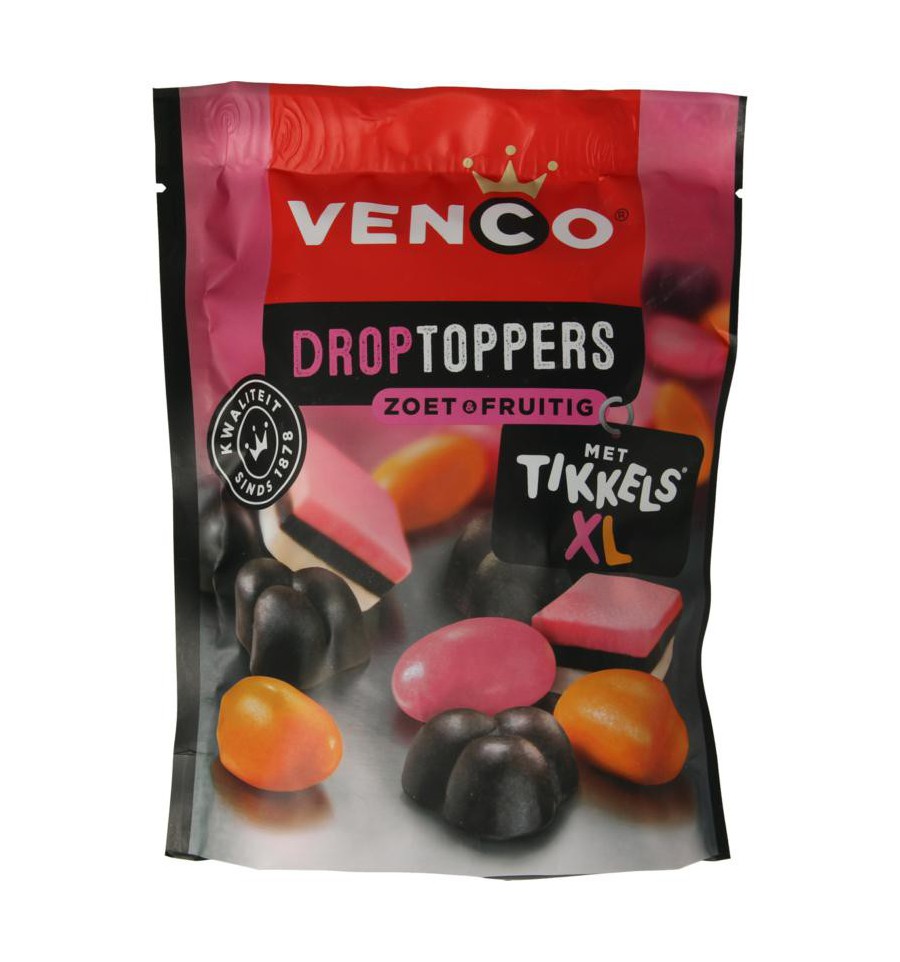 Venco Droptoppers zoet & fruitig