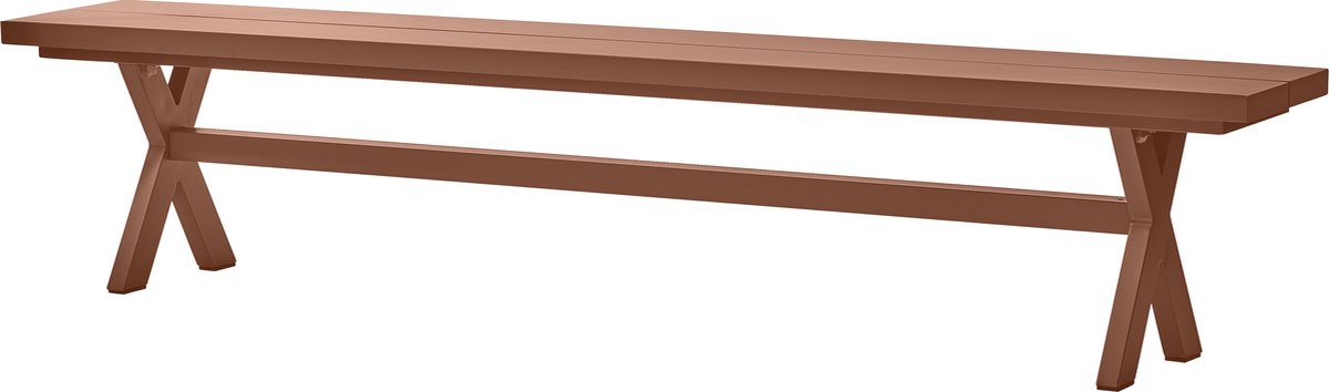 Exotan Picknickbank Delta - Aluminium - Terra - 45x220x35 - Orange
