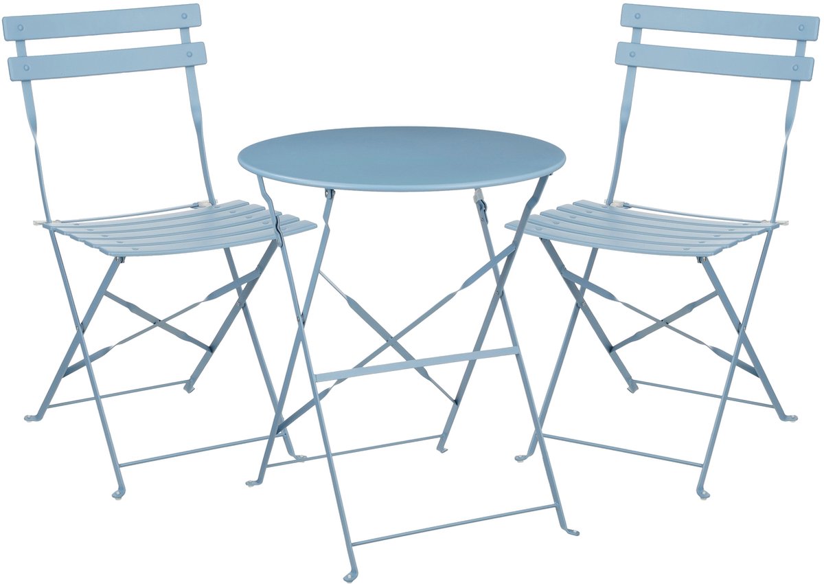 Mica Decorations Laurence Bistroset - Set van 3 - Metaal - Licht - Blauw