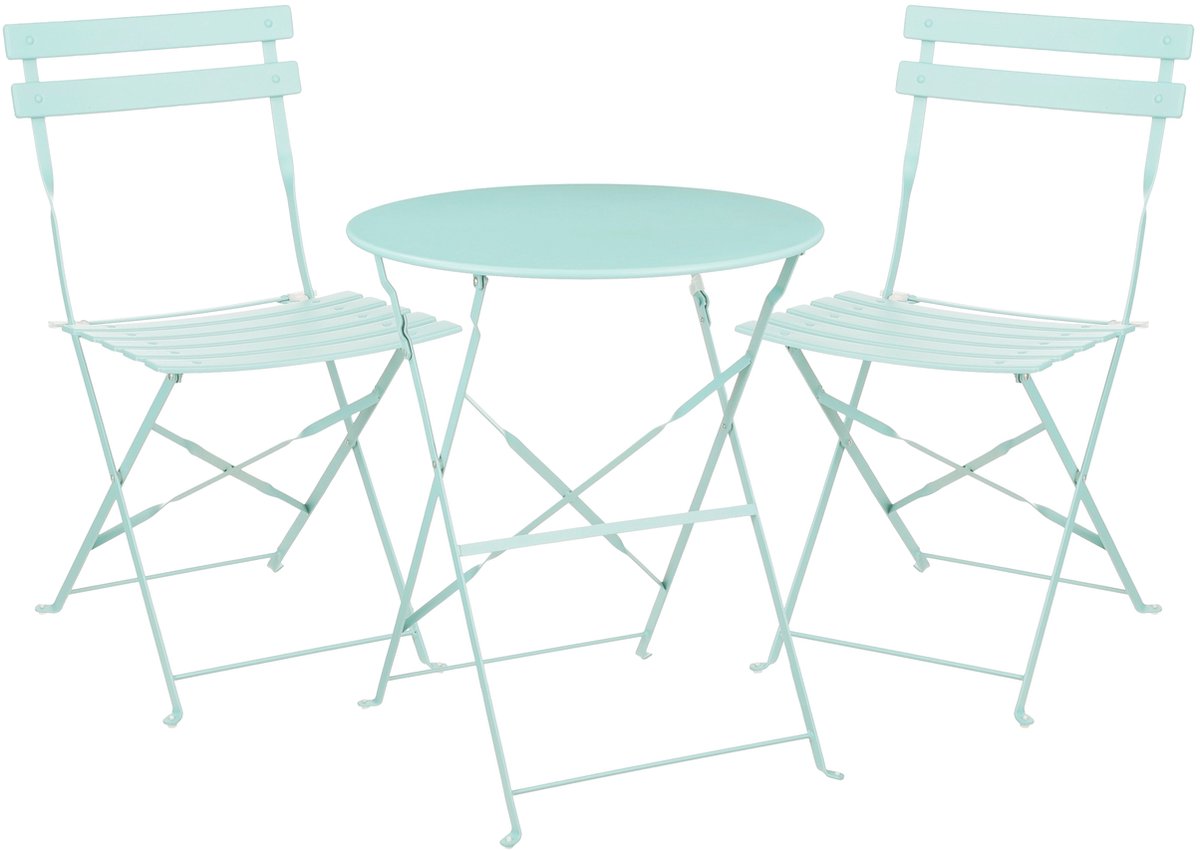 Mica Decorations Laurence Bistro Set - Set of 3 - Metaal - Licht - Groen