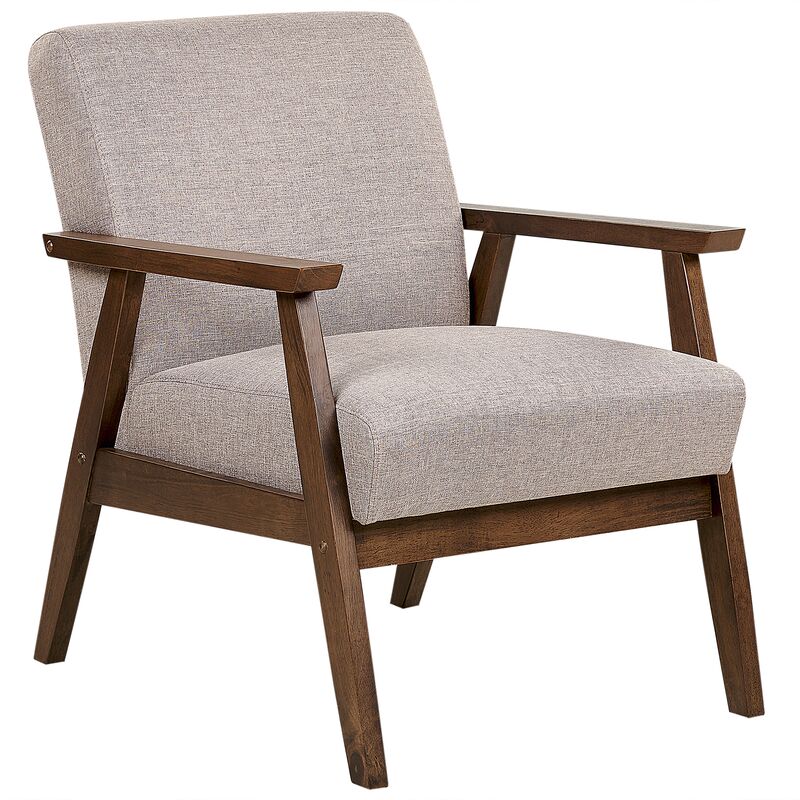 Beliani - ASNES - Fauteuil - Taupe - Polyester - Beige