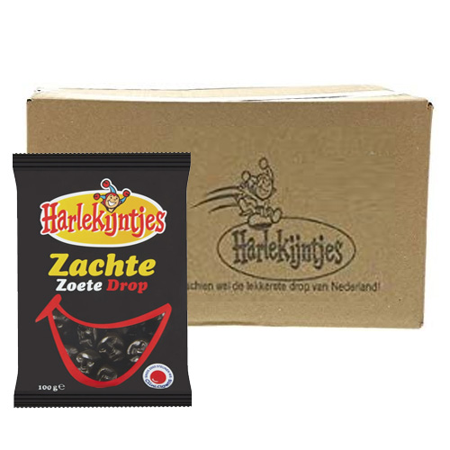 HARLEKIJNTJES - Zachte Zoete Drop - 24x 100g