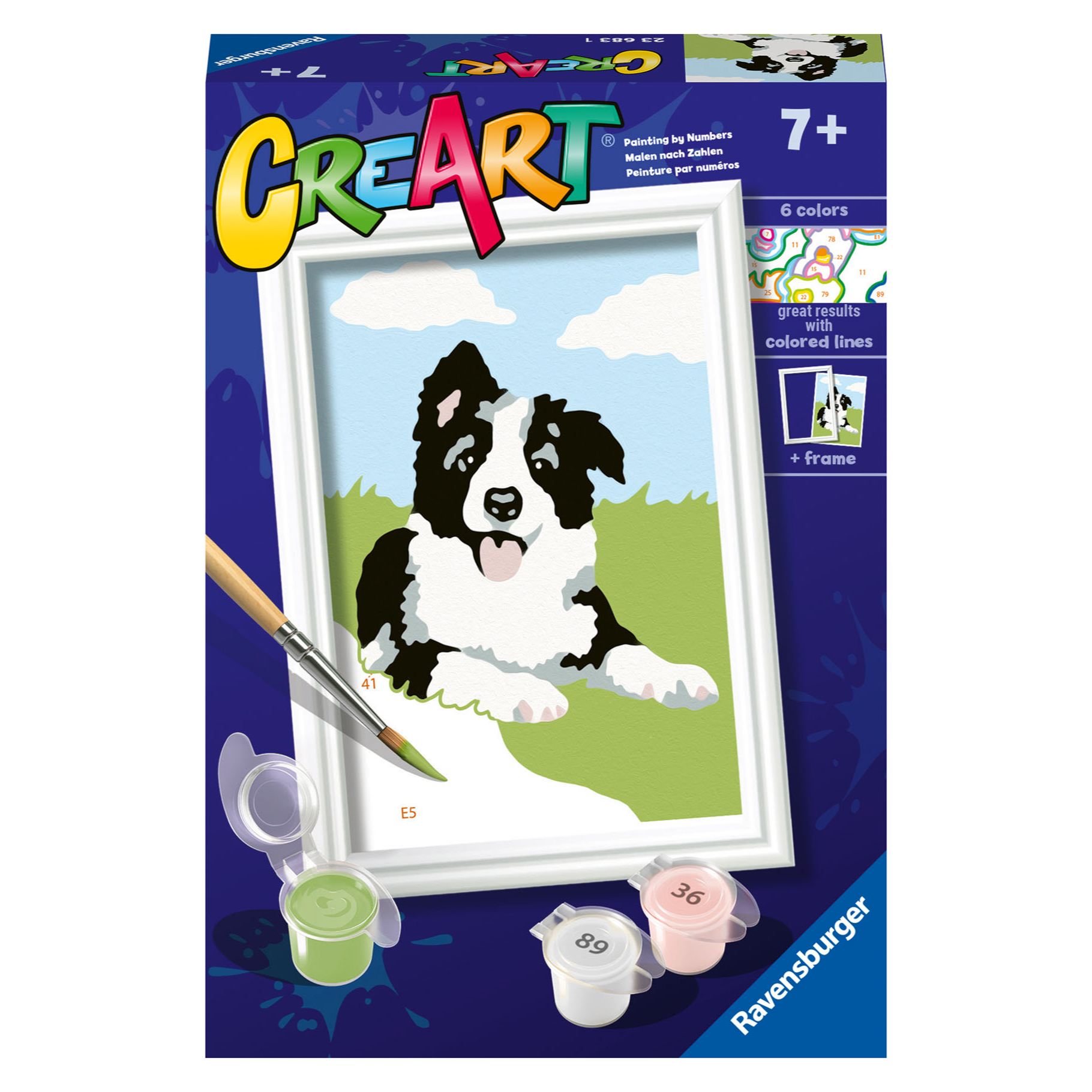 Top1Toys Ravensburger Creart schilderen op nummer border collie