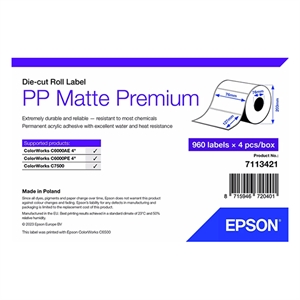 Epson 7113421 PP matte 7113421 PP matte label 76 x 127 mm (origineel) label 76 x 127 mm