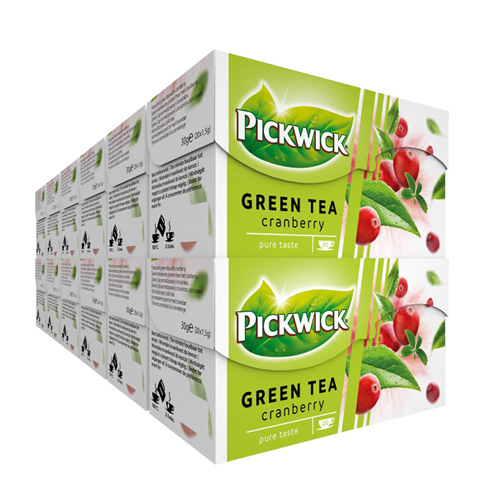 Pickwick - Groene thee Cranberry - 12x 20 zakjes