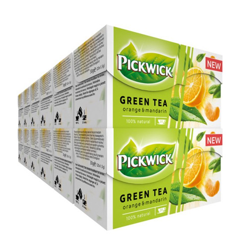 Pickwick - Groene thee Orange & Mandarin - 12x 20 zakjes