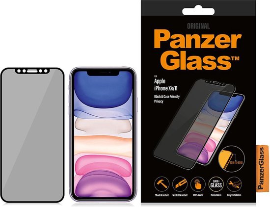 PanzerGlass e Privacy Black Friendly Case voor Apple iPhone Xr/11 - Zwart