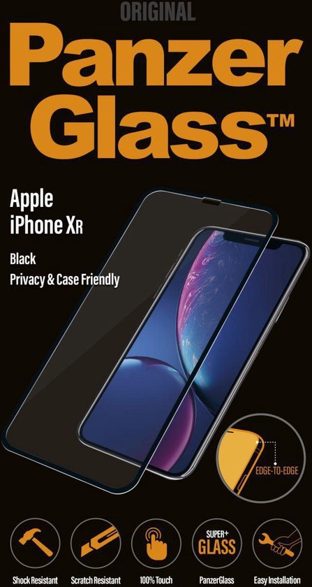 PanzerGlass e Privacy Black Friendly Case voor Apple iPhone Xr/11 - Zwart