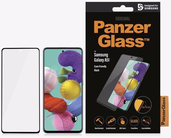PanzerGlass Case Friendly Samsung Galaxy A51 Screenprotector Glas - Zwart