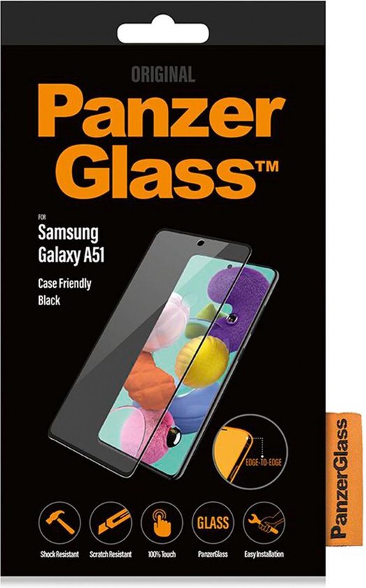 PanzerGlass Case Friendly Samsung Galaxy A51 Screenprotector Glas - Zwart