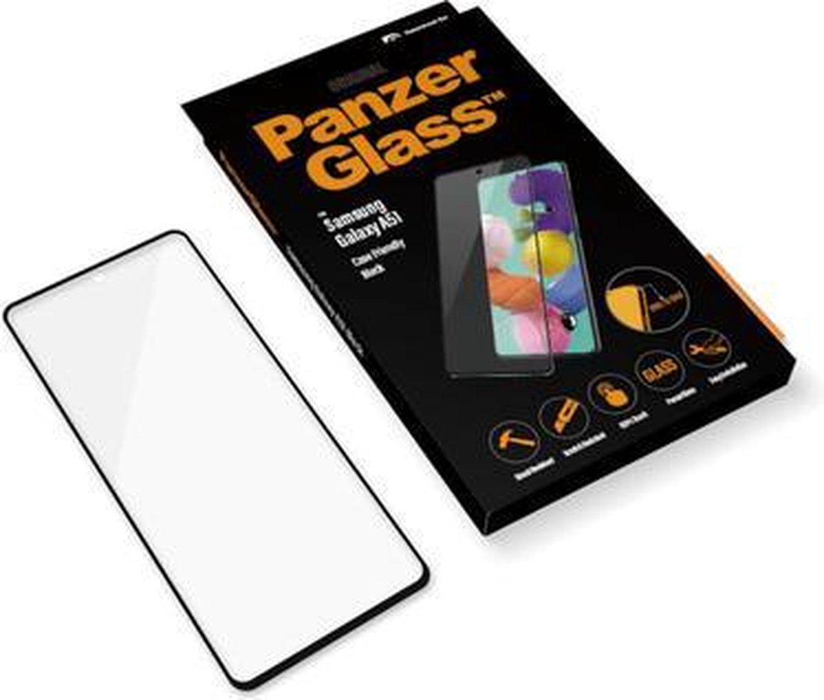 PanzerGlass Case Friendly Samsung Galaxy A51 Screenprotector Glas - Zwart
