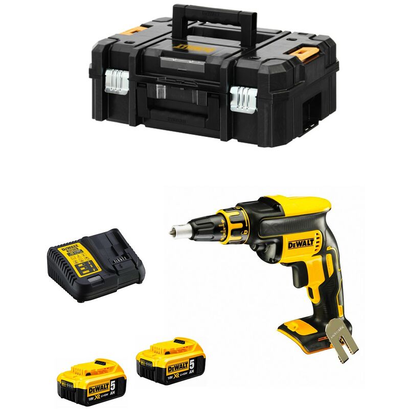 DeWalt Atornillador de Pladur DCF620P2T (2 x 5,0 Ah + DCB115 + tstak ii)