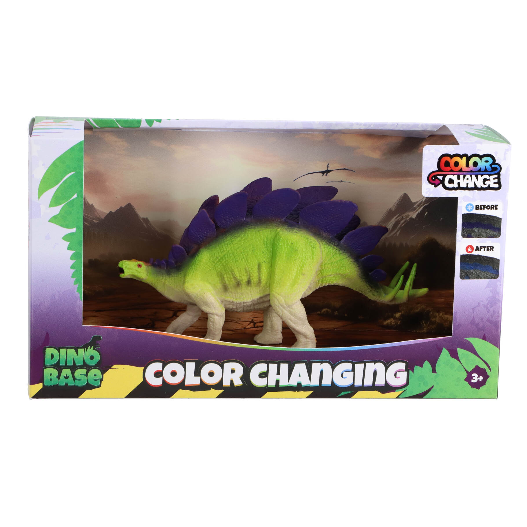 Top1Toys Dinobase Stegosaurus color change dino - Bruin